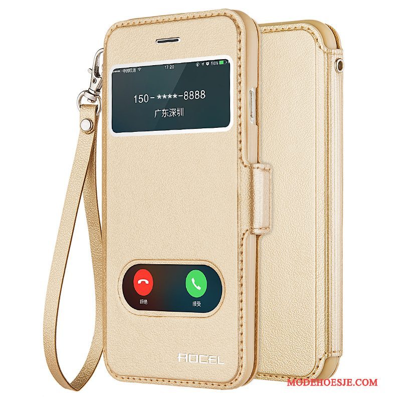 Hoesje iPhone 6/6s Plus Bescherming Goudtelefoon, Hoes iPhone 6/6s Plus Folio Anti-fall