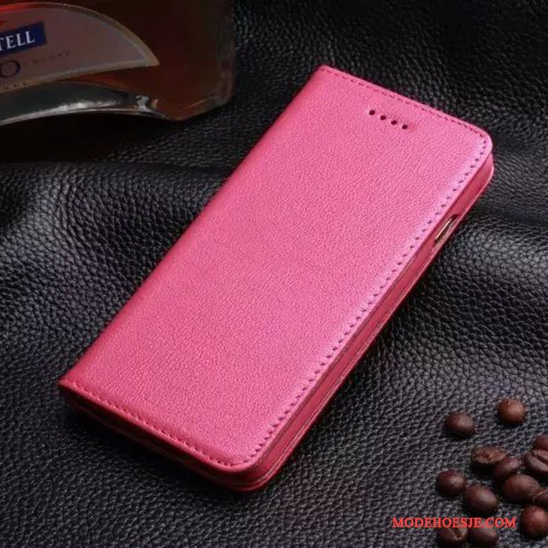 Hoesje iPhone 6/6s Plus Bescherming Rood Anti-fall, Hoes iPhone 6/6s Plus Leer Telefoon