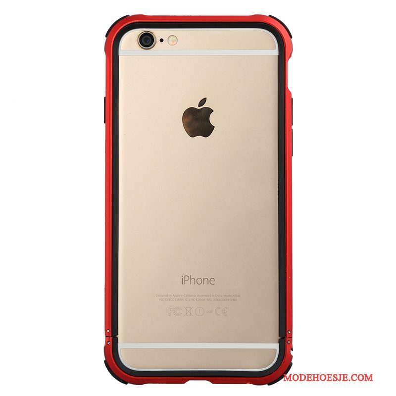 Hoesje iPhone 6/6s Plus Bescherming Rood Omlijsting, Hoes iPhone 6/6s Plus Zakken Telefoon Trend