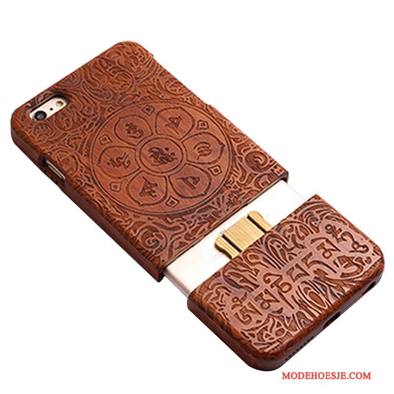 Hoesje iPhone 6/6s Plus Luxe Nieuw Massief Hout, Hoes iPhone 6/6s Plus Hout Telefoon Persoonlijk