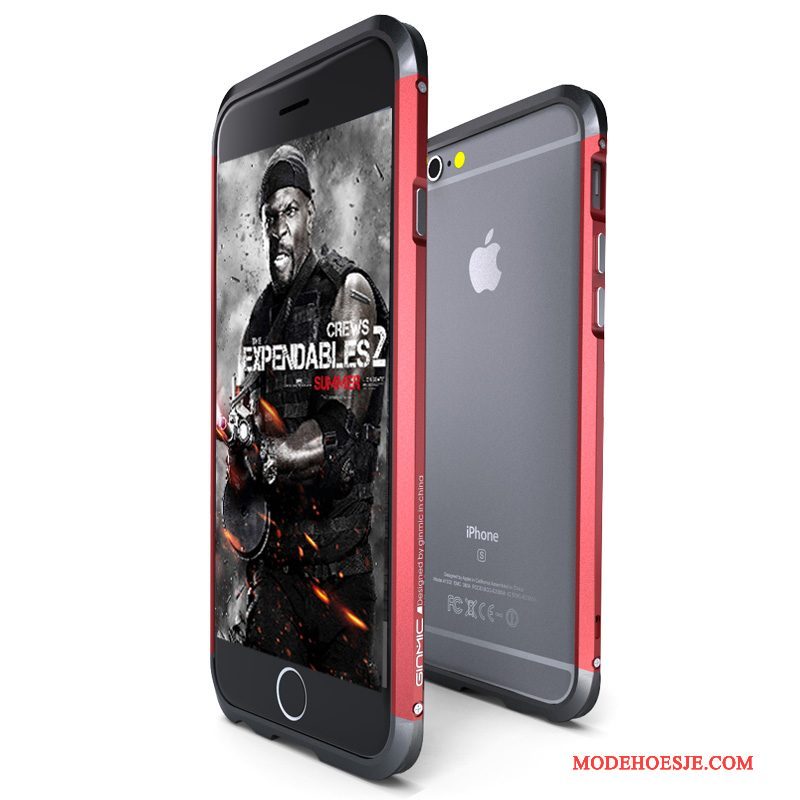 Hoesje iPhone 6/6s Plus Metaal Omlijstingtelefoon, Hoes iPhone 6/6s Plus Bescherming Trend Anti-fall