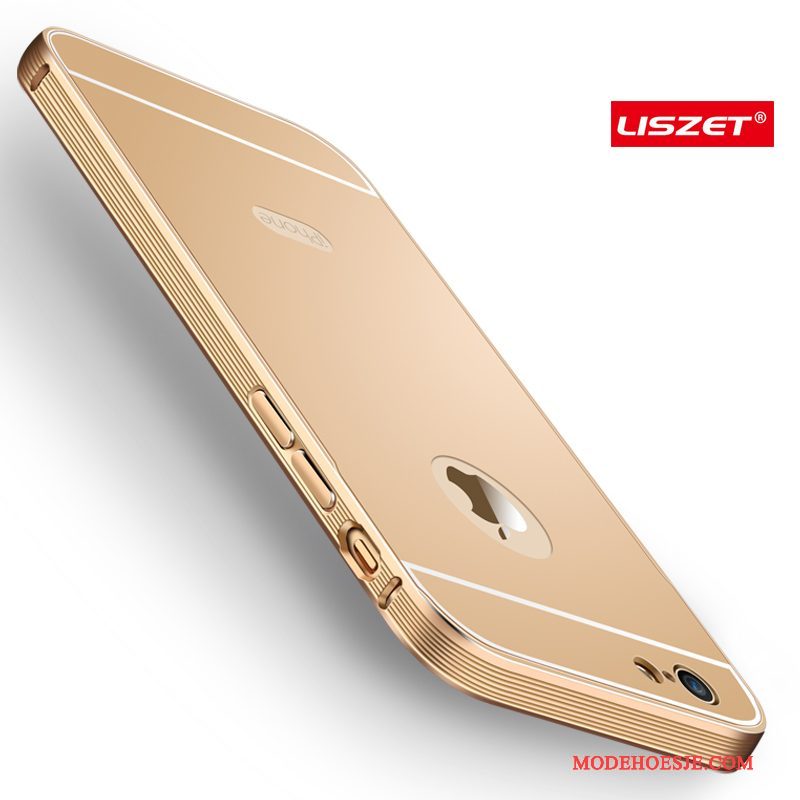 Hoesje iPhone 6/6s Plus Metaal Telefoon Omlijsting, Hoes iPhone 6/6s Plus Bescherming Nieuw Goud