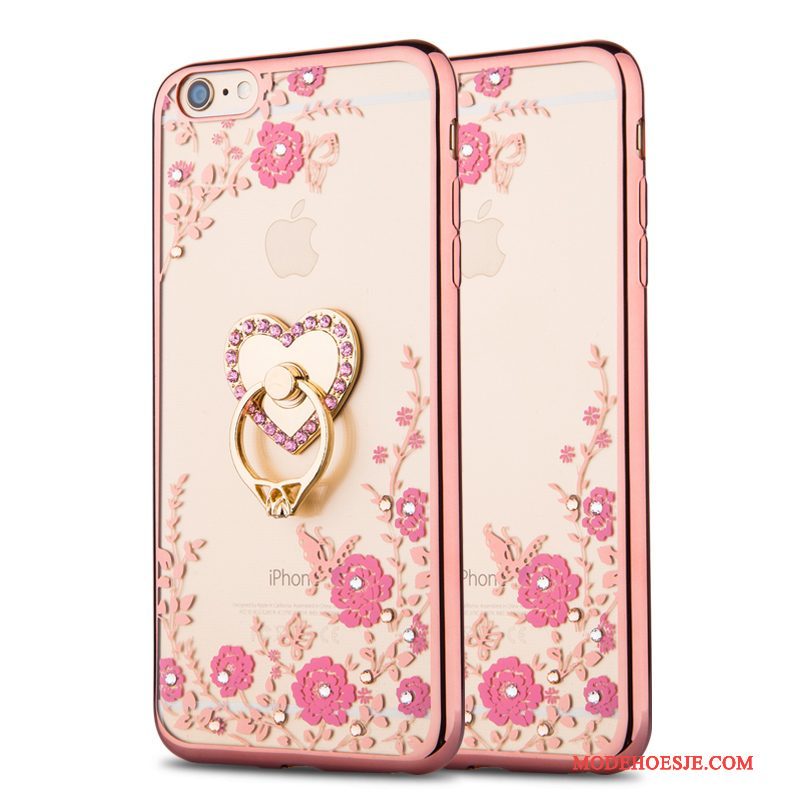 Hoesje iPhone 6/6s Plus Scheppend Telefoon Roze, Hoes iPhone 6/6s Plus Bescherming Ring