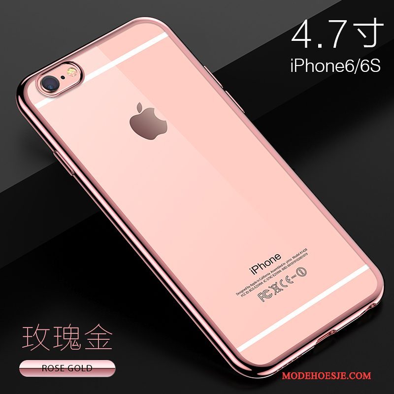 Hoesje iPhone 6/6s Plus Siliconen Doorzichtig Dun, Hoes iPhone 6/6s Plus Zacht Anti-fall Trend