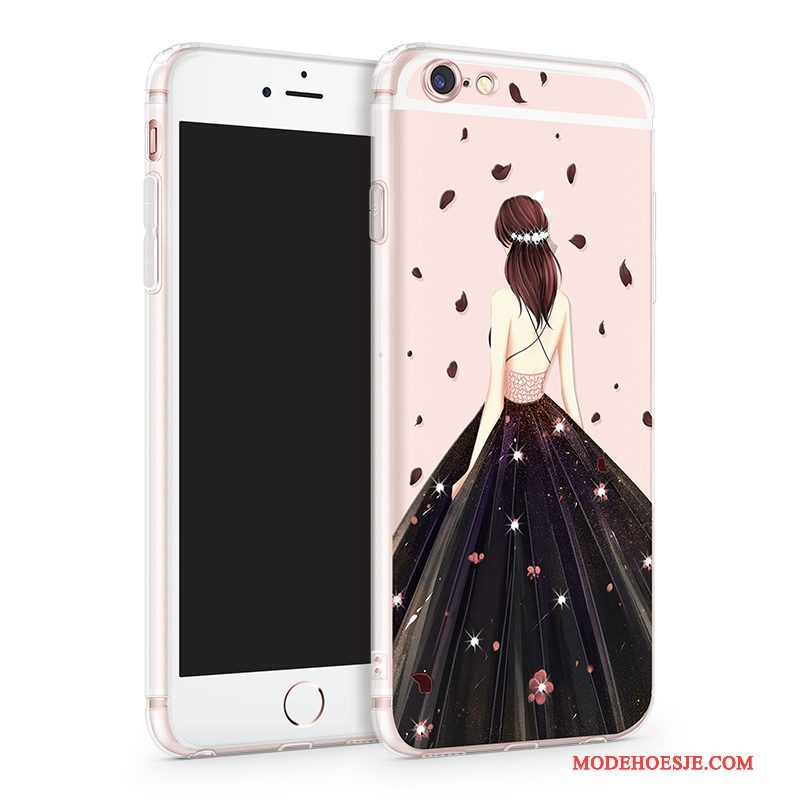 Hoesje iPhone 6/6s Plus Siliconen Hanger Doorzichtig, Hoes iPhone 6/6s Plus Anti-falltelefoon