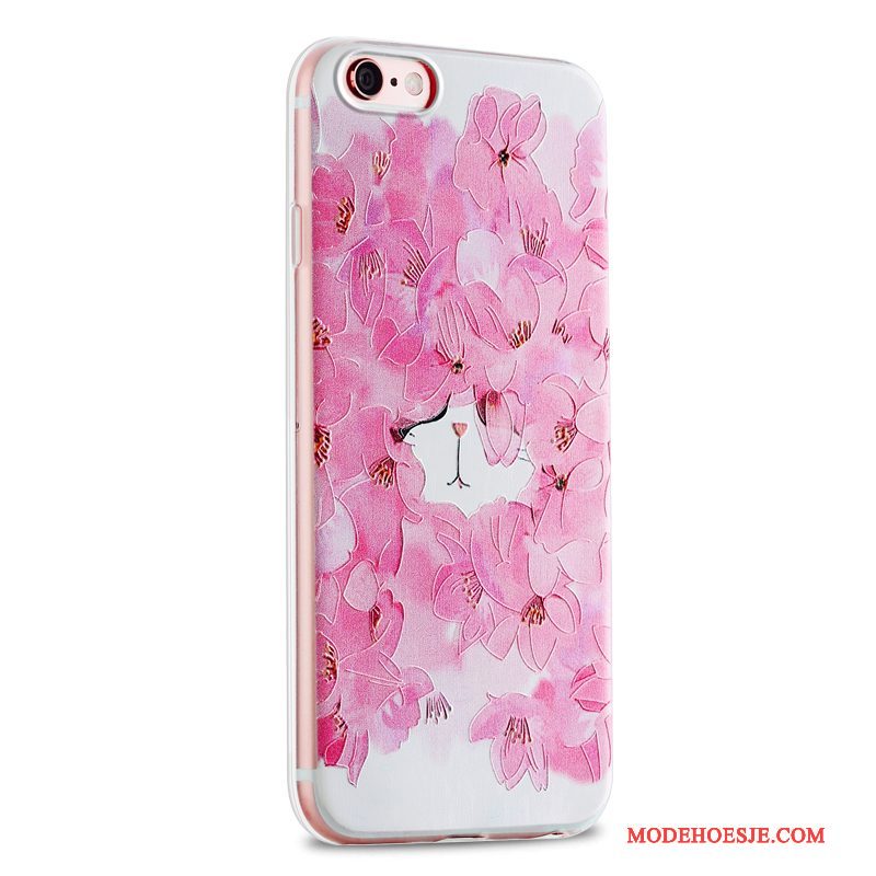 Hoesje iPhone 6/6s Plus Zacht Groen Trendy Merk, Hoes iPhone 6/6s Plus Siliconen Telefoon Vers