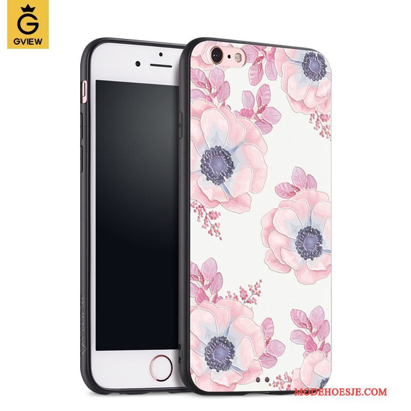Hoesje iPhone 6/6s Siliconen Elegante Roze, Hoes iPhone 6/6s Trendy Merktelefoon