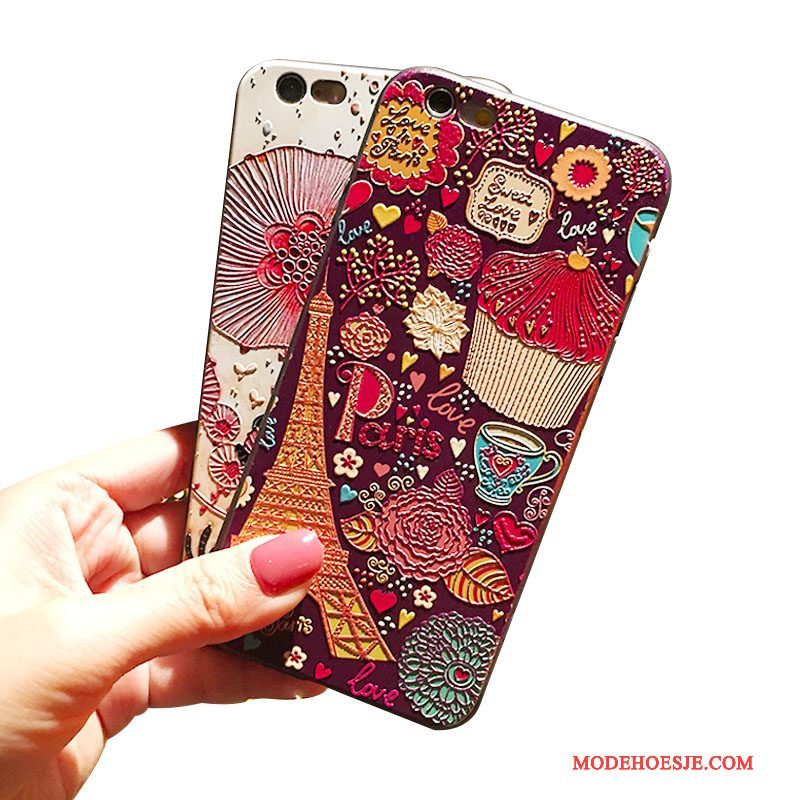 Hoesje iPhone 6/6s Siliconen Schrobben Ring, Hoes iPhone 6/6s Kleur Hangertelefoon