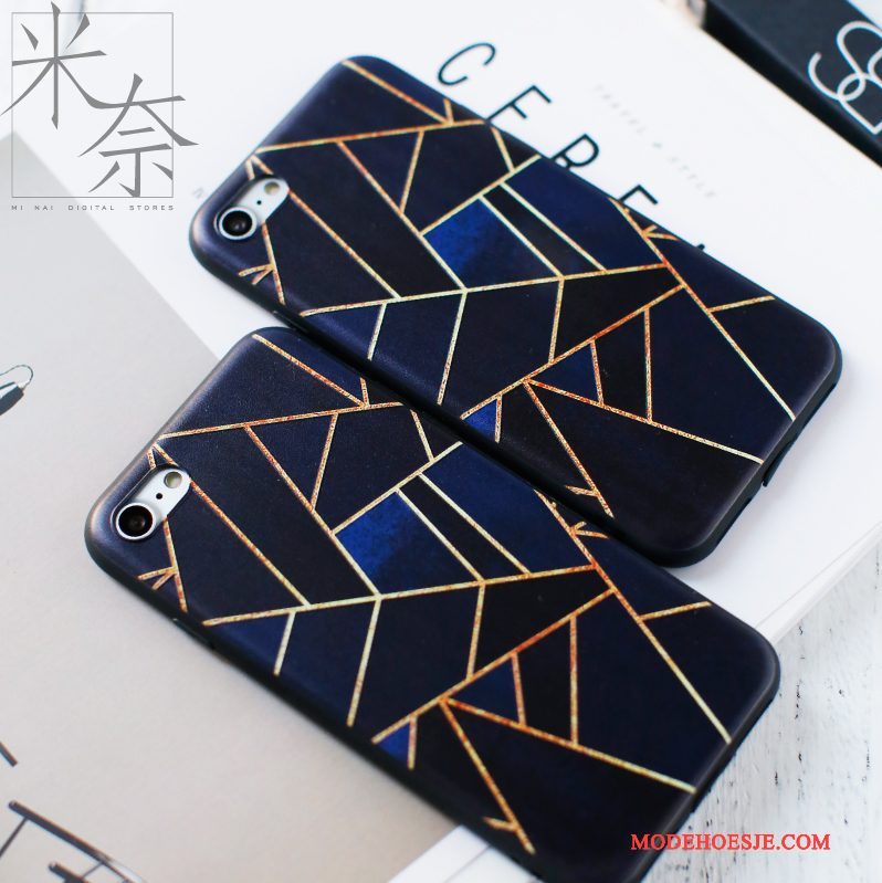 Hoesje iPhone 6/6s Siliconen Zwarttelefoon, Hoes iPhone 6/6s Trendy Merk