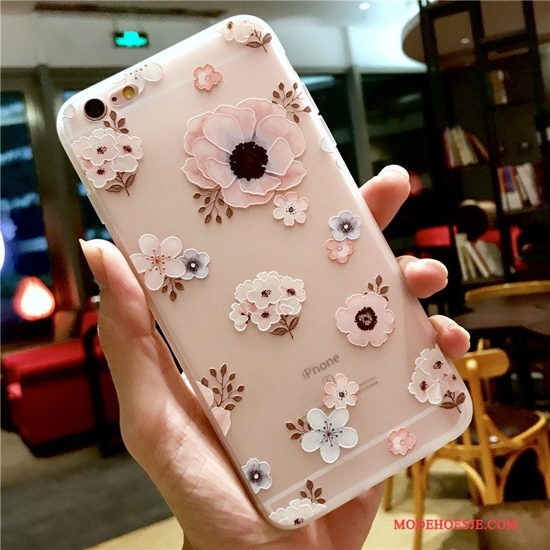 Hoesje iPhone 6/6s Zacht Anti-fall Roze, Hoes iPhone 6/6s Siliconen Nieuwtelefoon