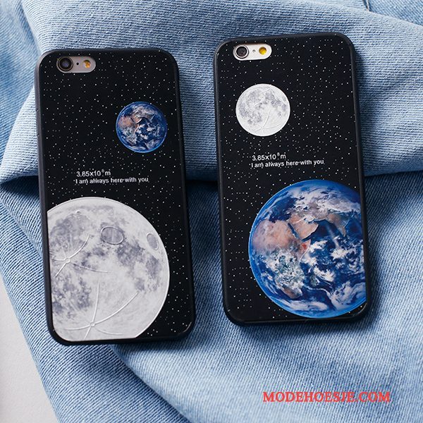 Hoesje iPhone 6/6s Zacht Telefoon Lovers, Hoes iPhone 6/6s Bescherming Anti-fall Zwart