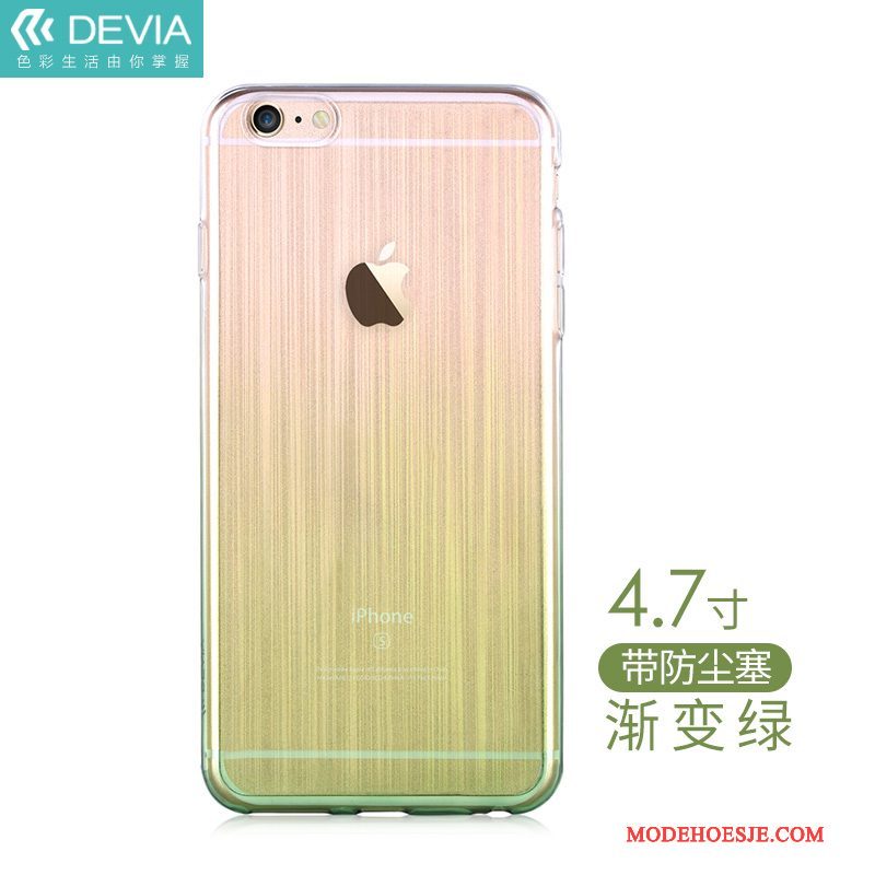 Hoesje iPhone 6/6s Zacht Trend Groen, Hoes iPhone 6/6s Siliconen Doorzichtigtelefoon