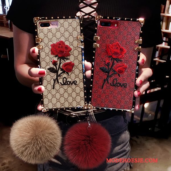 Hoesje iPhone 6/6s Zacht Trend Khaki, Hoes iPhone 6/6s Siliconen Elegante Rood