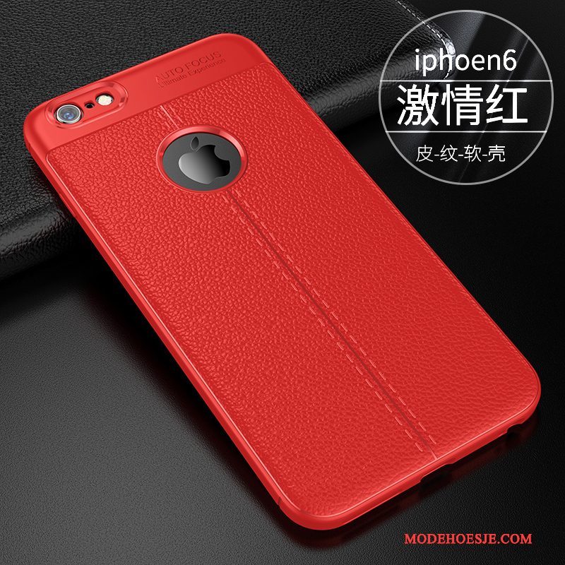 Hoesje iPhone 6/6s Zacht Trendtelefoon, Hoes iPhone 6/6s Zakken Dun Rood