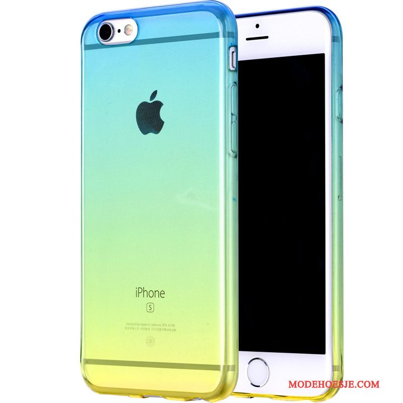 Hoesje iPhone 6/6s Zakken Groen Doorzichtig, Hoes iPhone 6/6s Zacht Pu Verloop