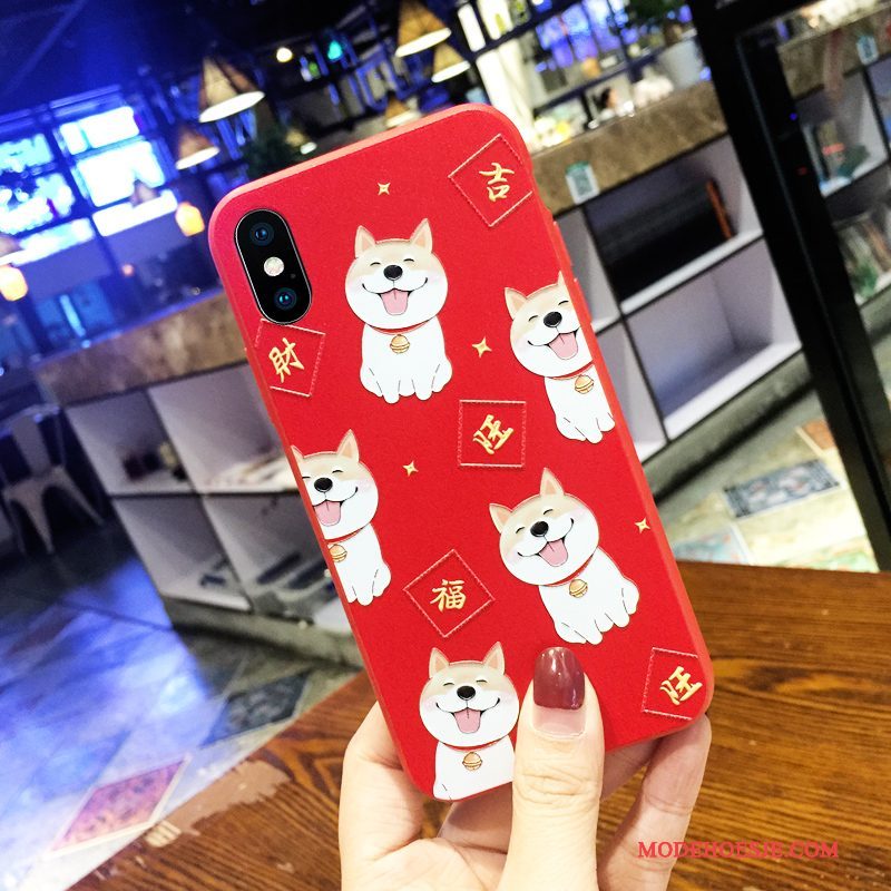 Hoesje iPhone 6/6s Zakken Lovers Rood, Hoes iPhone 6/6s Hond Anti-fall