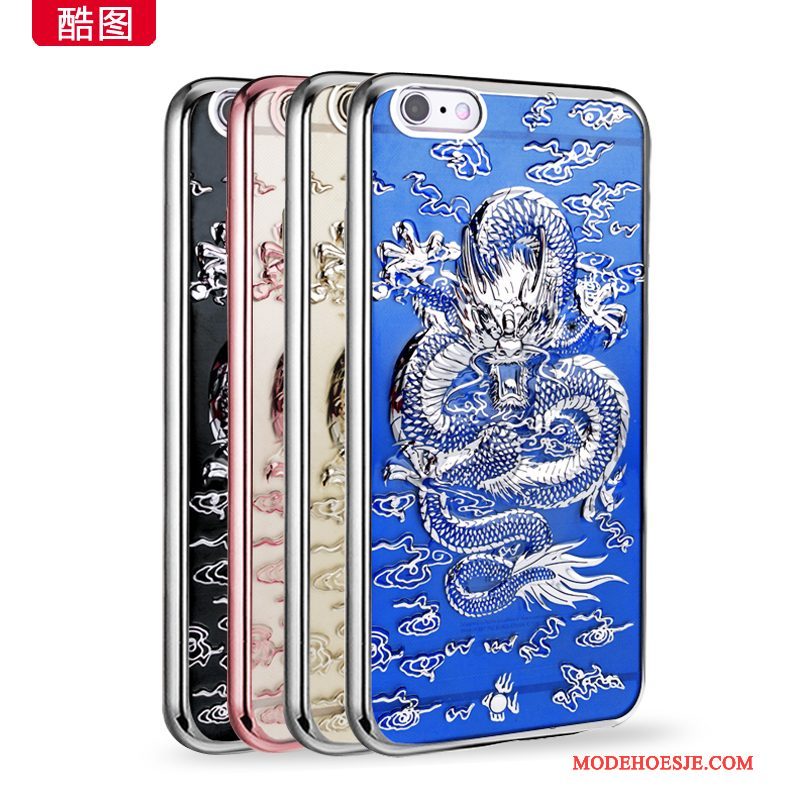 Hoesje iPhone 7 Bescherming Dragon Patroon Trend, Hoes iPhone 7 Zacht Telefoon Anti-fall