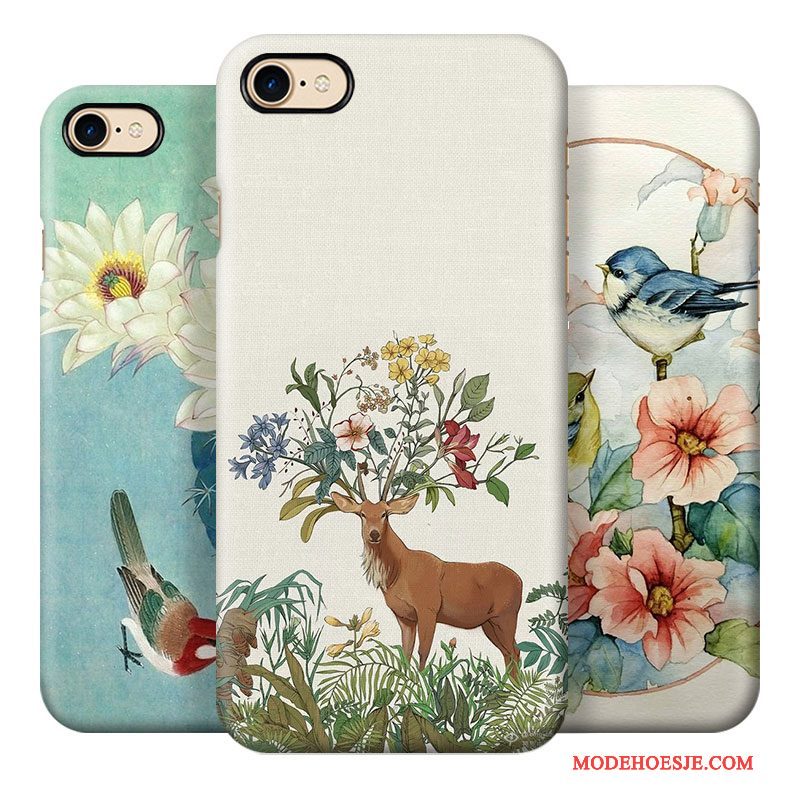 Hoesje iPhone 7 Kleur Kunst Kraan, Hoes iPhone 7 Vintage Chinese Stijltelefoon