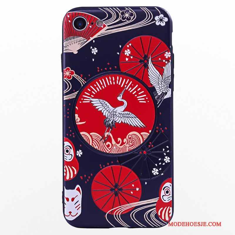 Hoesje iPhone 7 Plus Kleur Chinese Stijl Kunst, Hoes iPhone 7 Plus Bescherming Windtelefoon