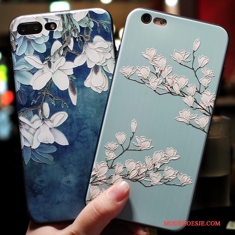 Hoesje iPhone 7 Plus Siliconen Nieuwtelefoon, Hoes iPhone 7 Plus Scheppend Blauw