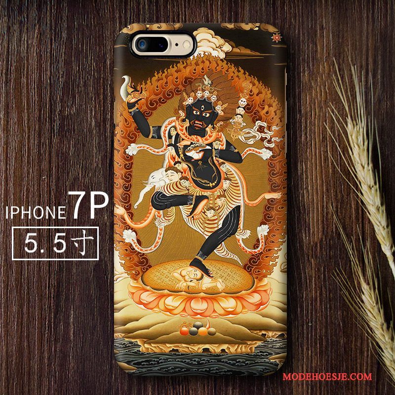 Hoesje iPhone 7 Plus Vintage Chinese Stijl Schrobben, Hoes iPhone 7 Plus Scheppend Kunsttelefoon