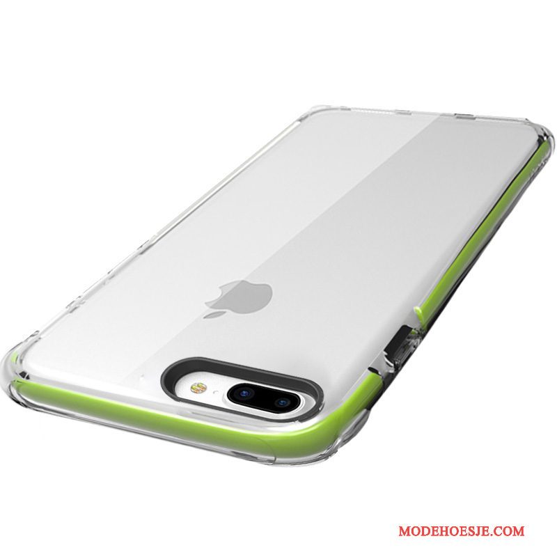 Hoesje iPhone 7 Plus Zakken Anti-fall Persoonlijk, Hoes iPhone 7 Plus Doorzichtig Groen