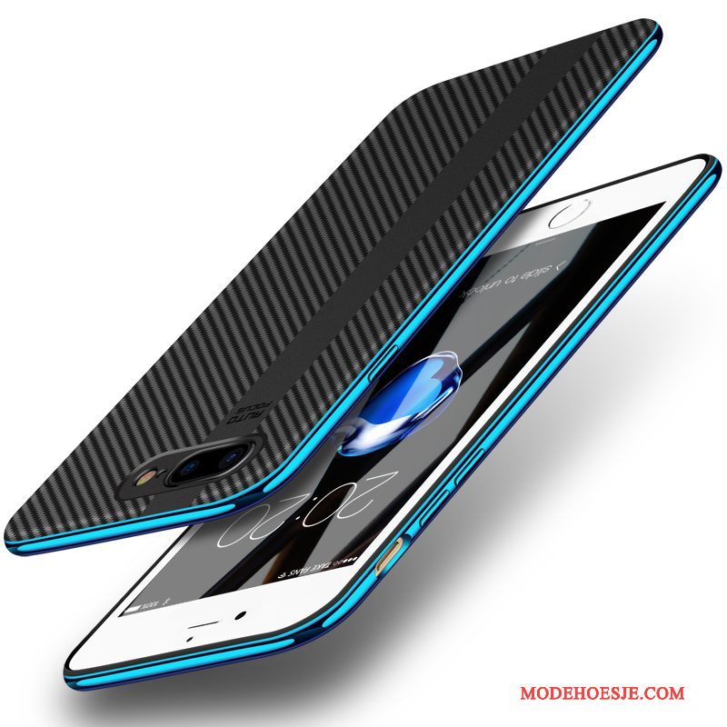 Hoesje iPhone 7 Scheppend Trendy Merk Dun, Hoes iPhone 7 Zacht Zwart Blauw