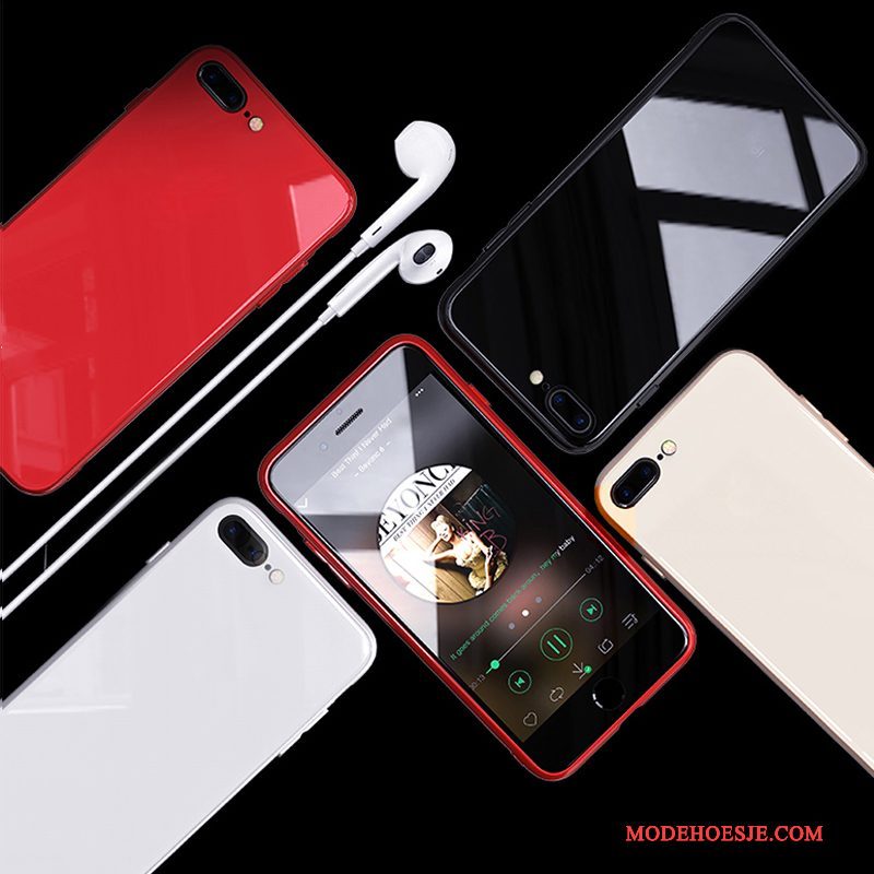 Hoesje iPhone 7 Zakken Net Red Glas, Hoes iPhone 7 Zacht Anti-falltelefoon