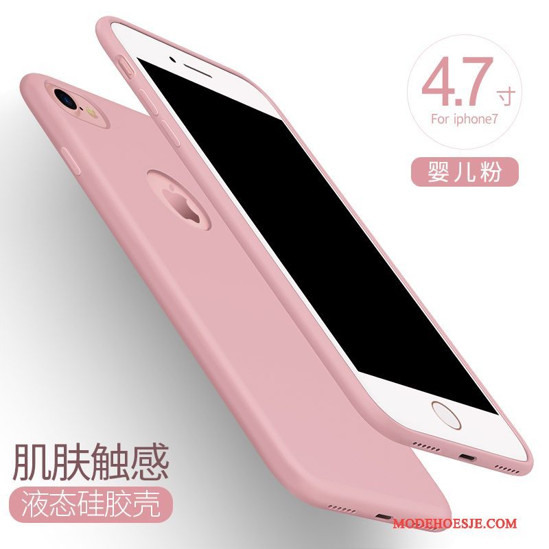 Hoesje iPhone 7 Zakken Roze Pu, Hoes iPhone 7 Zacht Telefoon
