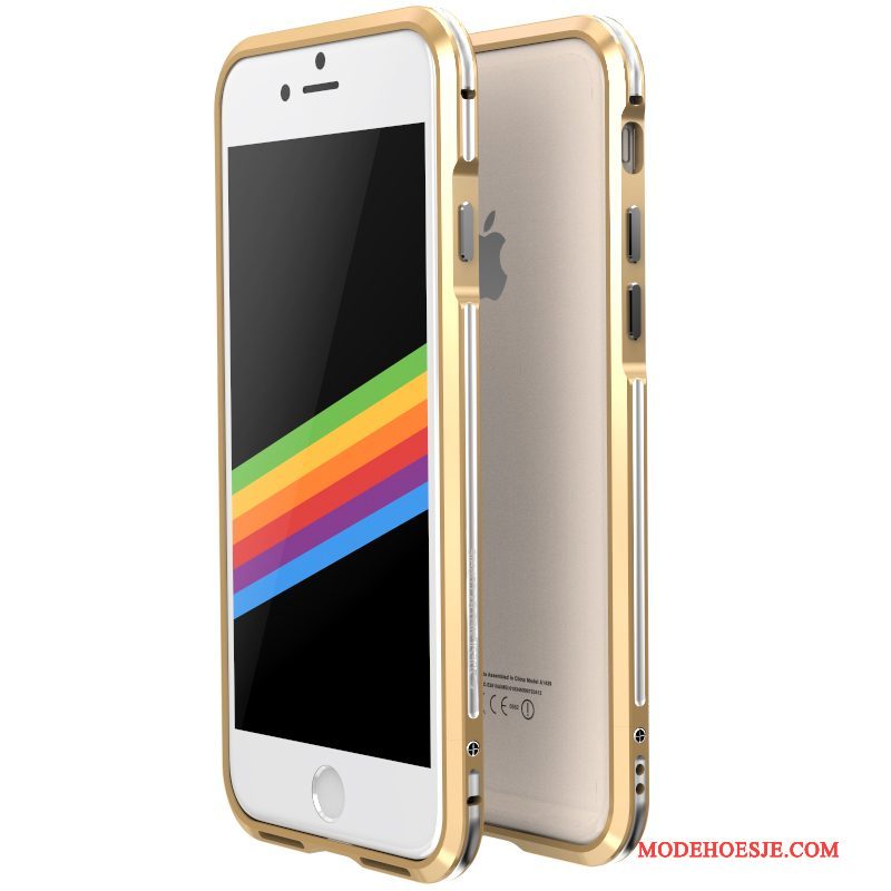 Hoesje iPhone 8 Metaal Goud Anti-fall, Hoes iPhone 8 Bescherming Telefoon Hard