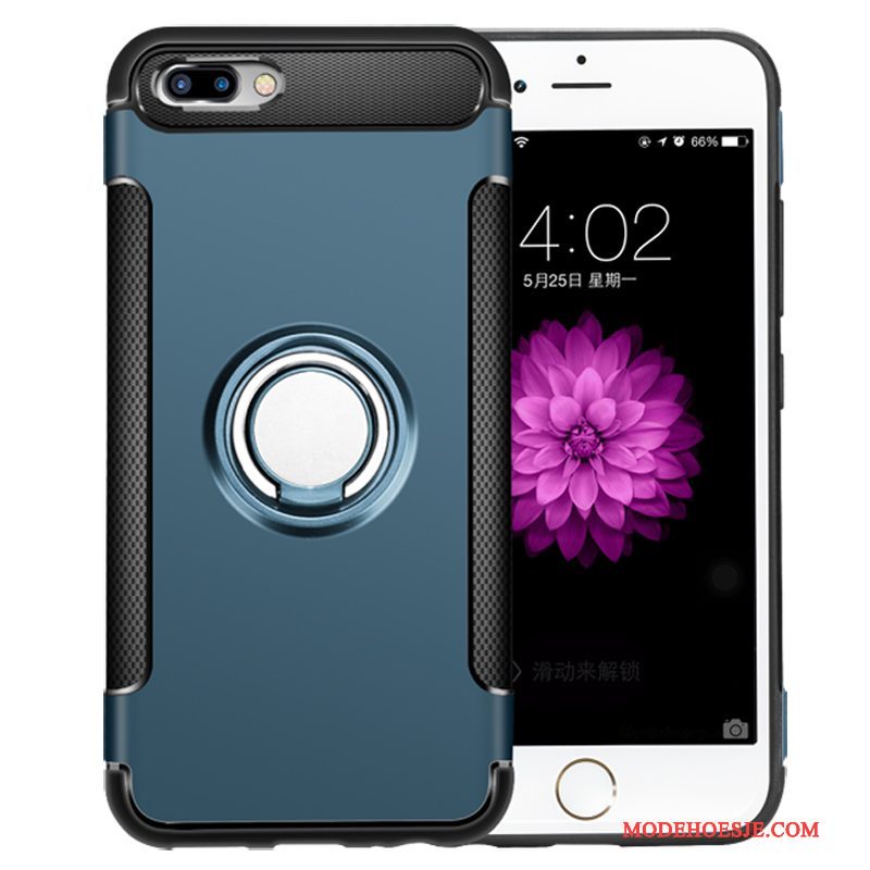 Hoesje iPhone 8 Ondersteuning Anti-fall Trendy Merk, Hoes iPhone 8 Zakken Telefoon Blauw