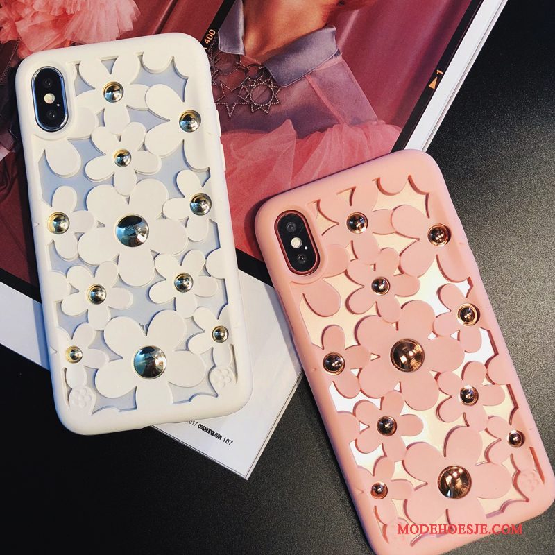 Hoesje iPhone 8 Plus Bescherming Anti-fall Roze, Hoes iPhone 8 Plus Zacht Nieuw Trendy Merk