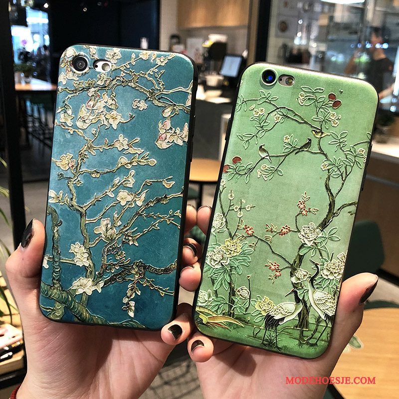 Hoesje iPhone 8 Plus Zakken Hanger Groen, Hoes iPhone 8 Plus Bescherming Telefoon Blauw