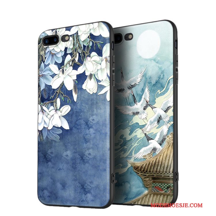 Hoesje iPhone 8 Scheppend Nieuw Blauw, Hoes iPhone 8 Siliconen Telefoon Trendy Merk