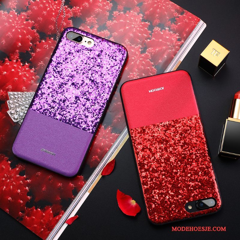 Hoesje iPhone 8 Scheppend Rood Anti-fall, Hoes iPhone 8 Zakken Trend Purper