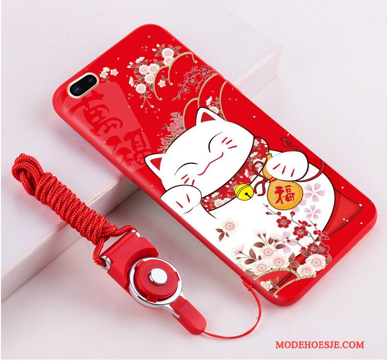 Hoesje iPhone 8 Siliconen Rijkdomtelefoon, Hoes iPhone 8 Rood Kat