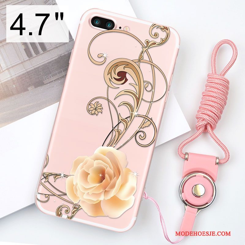 Hoesje iPhone 8 Zacht Anti-fall Nieuw, Hoes iPhone 8 Siliconen Telefoon Hanger