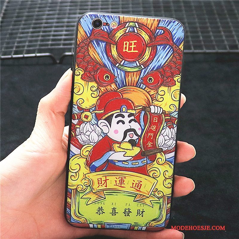 Hoesje iPhone 8 Zakken Anti-fall God Of Wealth, Hoes iPhone 8 Scheppend Persoonlijktelefoon