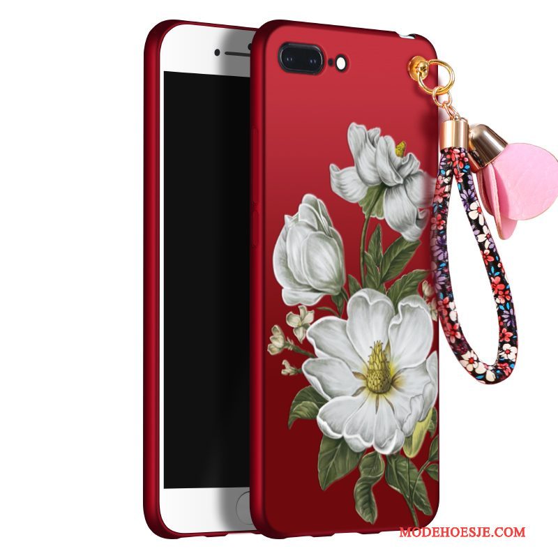 Hoesje iPhone 8 Zakken Rood Nieuw, Hoes iPhone 8 Siliconen Telefoon Trendy Merk