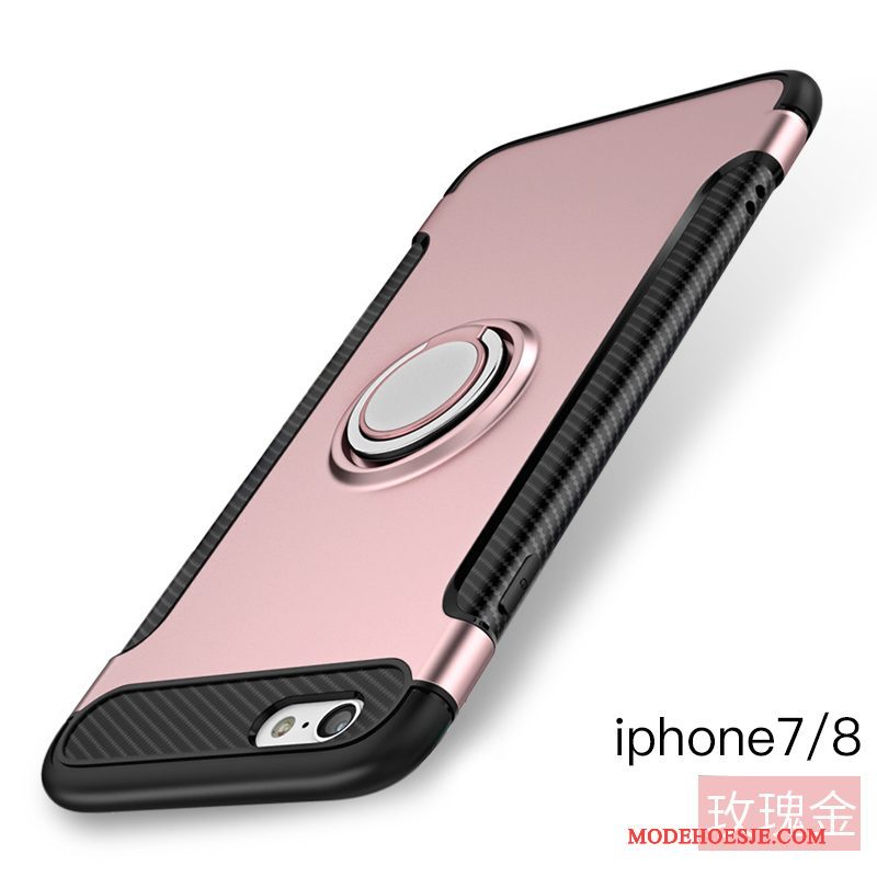 Hoesje iPhone 8 Zakken Telefoon Ring, Hoes iPhone 8 Bescherming Roze