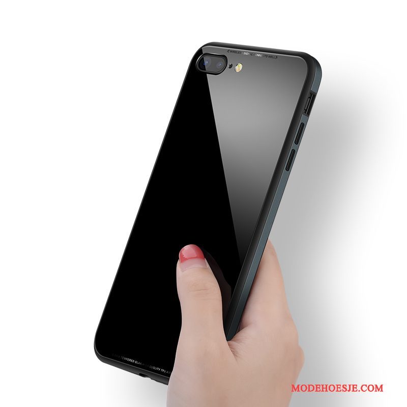 Hoesje iPhone 8 Zakken Telefoon Zwart, Hoes iPhone 8 Siliconen Nieuw Glas