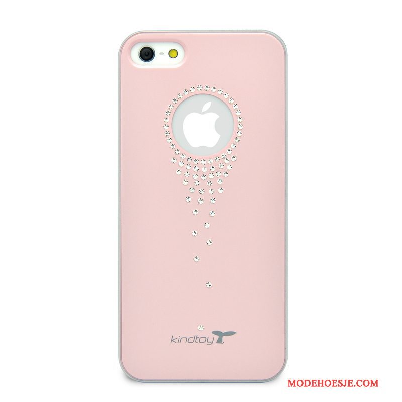 Hoesje iPhone Se Mode Telefoon Roze, Hoes iPhone Se Strass Rood