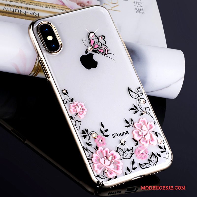 Hoesje iPhone X Kleur Doorzichtig Trendy Merk, Hoes iPhone X Luxe Anti-fall Nieuw