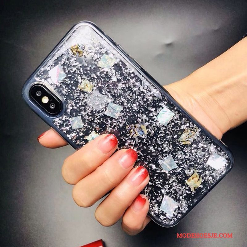 Hoesje iPhone X Zakken Anti-fall Roze, Hoes iPhone X Kleur Trendy Merktelefoon