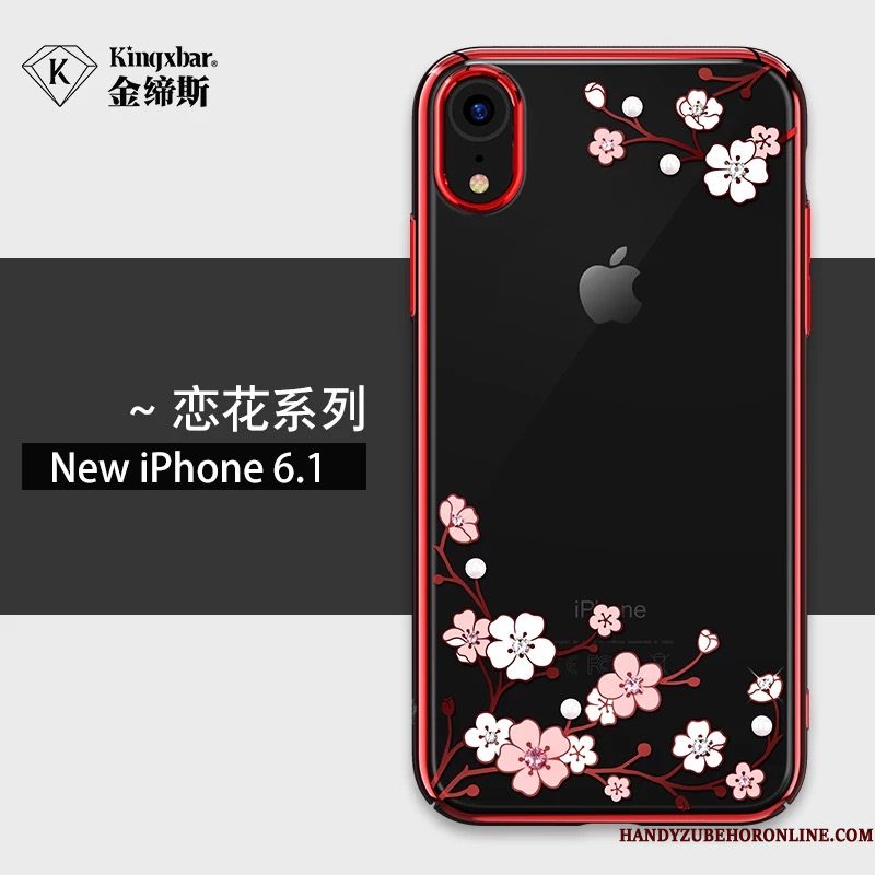 Hoesje iPhone Xr Scheppend Persoonlijk Hard, Hoes iPhone Xr Zakken Trendy Merk Rood