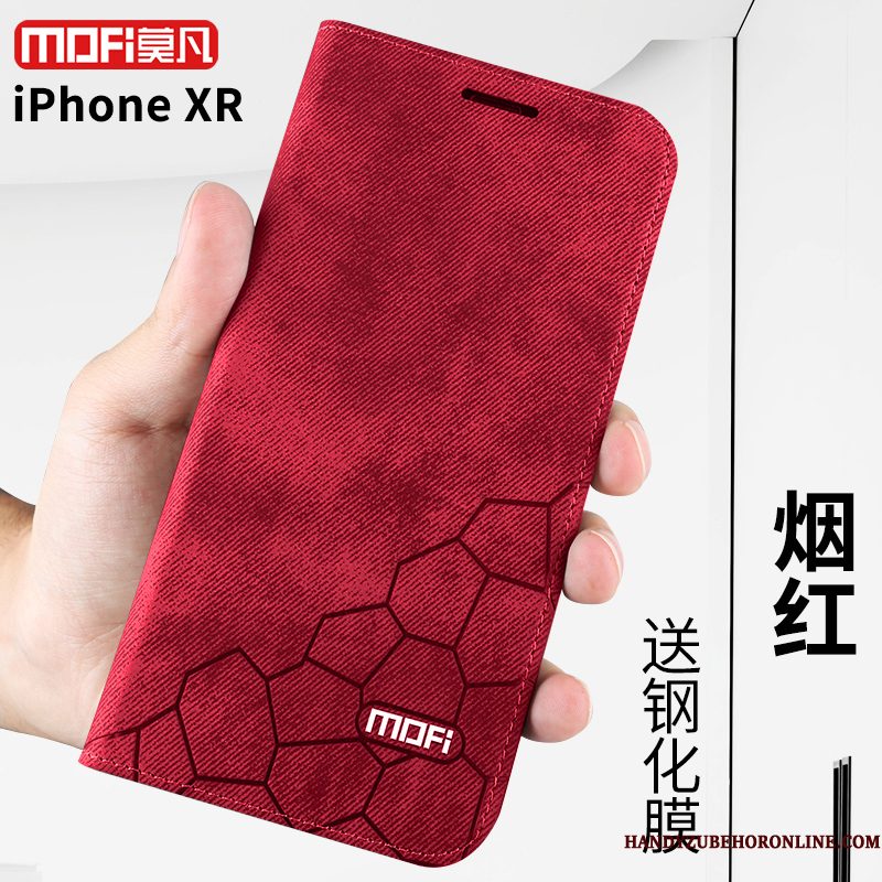 Hoesje iPhone Xr Zacht Dun Hard, Hoes iPhone Xr Siliconen Rood Trendy Merk