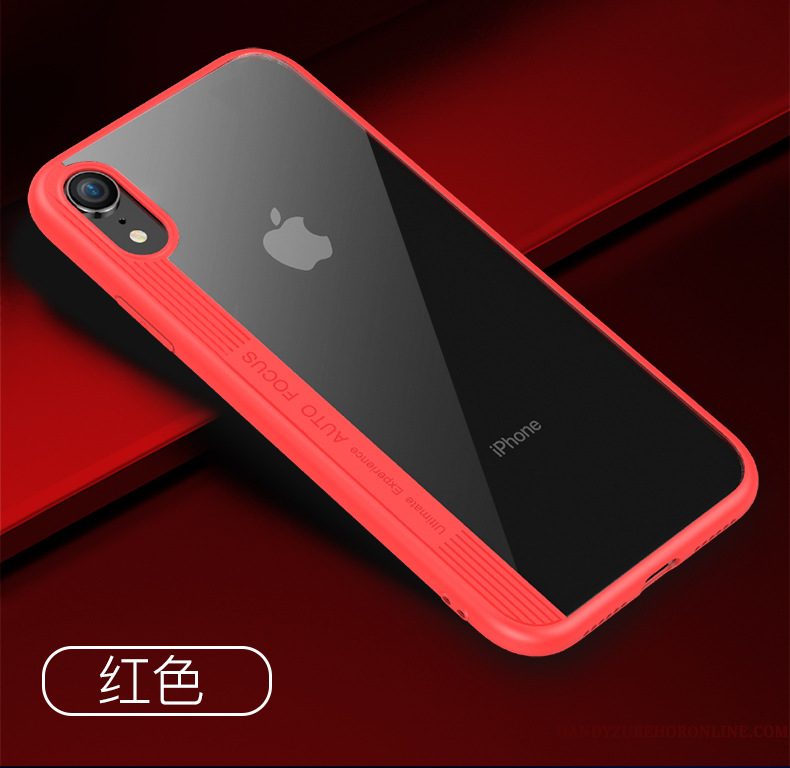 Hoesje iPhone Xr Zakken Hard Rood, Hoes iPhone Xr Zacht Anti-falltelefoon