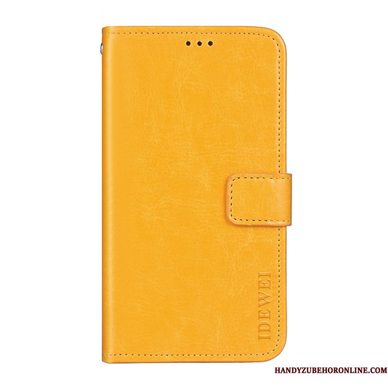 Hoesje iPhone Xs Folio Geeltelefoon, Hoes iPhone Xs Leer
