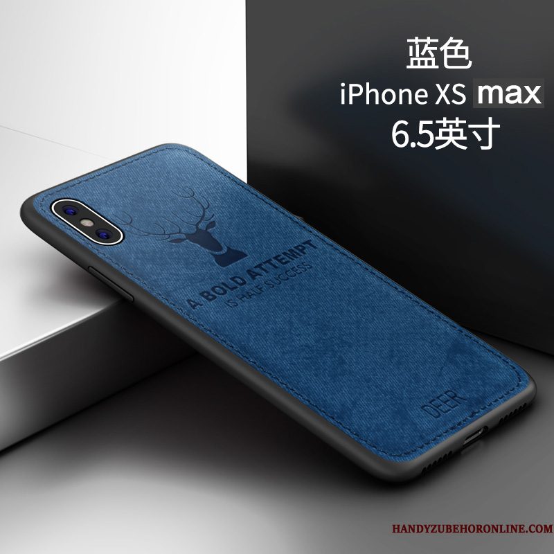 Hoesje iPhone Xs Max Siliconen Trendy Merk Nieuw, Hoes iPhone Xs Max Zacht Anti-falltelefoon