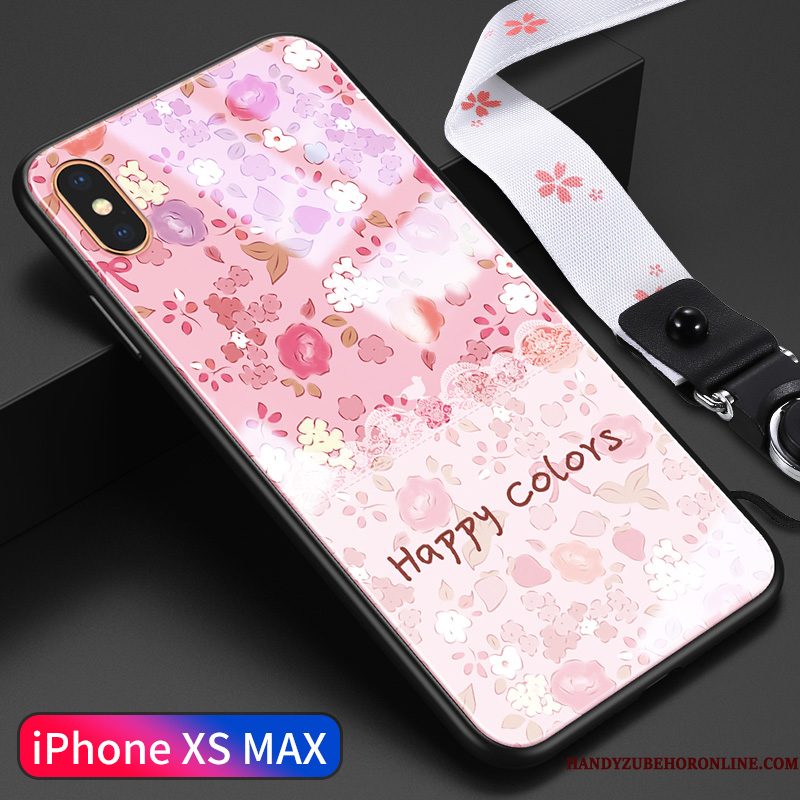 Hoesje iPhone Xs Max Zakken Roze Glas, Hoes iPhone Xs Max Telefoon Dun